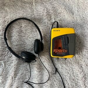 Sony Yellow Sports Walkman with Black Headphones